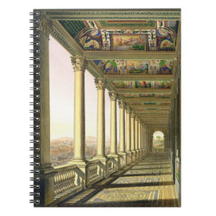 Caderno Espiral Vista do terceiro Loggia do assoalho no vaticano,