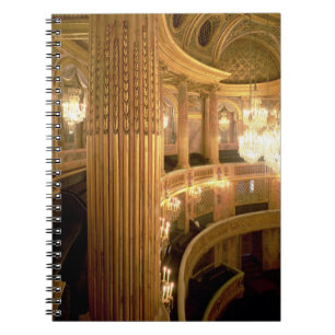 Caderno Espiral Vista interior do teatro da ópera que olha para t