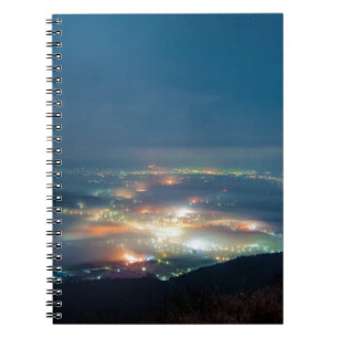 Caderno Espiral Vista Noturna Aso Night Sea Of Clouts Japan Kumamo