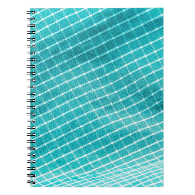 Caderno Espiral Vista têxtil de fundo verificada. (Frente)