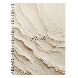 Caderno Espiral Visual Texturizado Boêmio Creme de Marfim