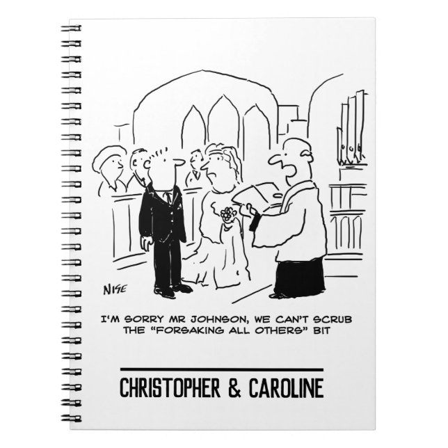 Caderno Espiral Vítimas do Serviço da Igreja de Casamento não pode (Frente)