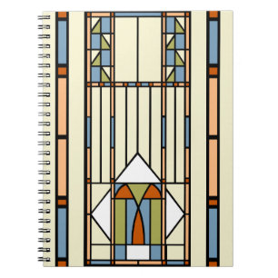 Caderno Espiral Vitral do art deco