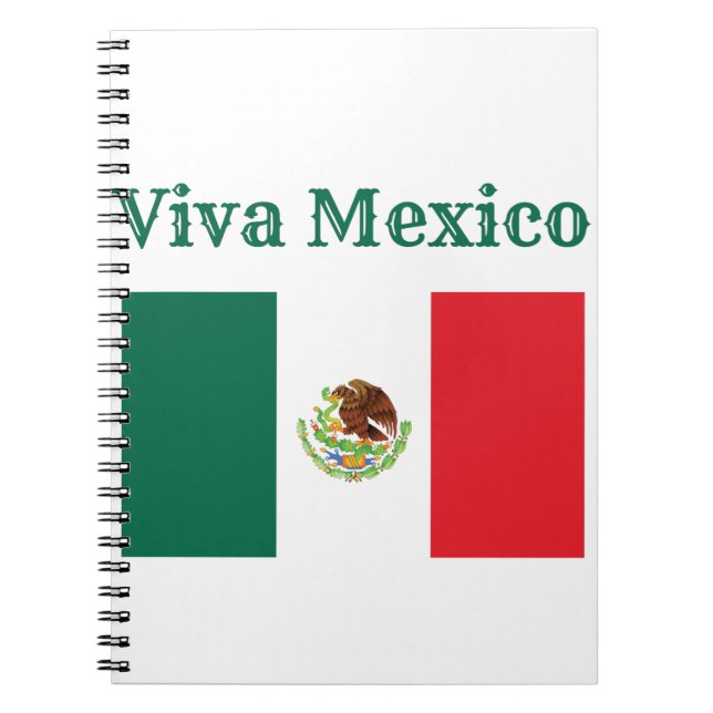 Caderno Espiral Viva Bandeira do México (Frente)
