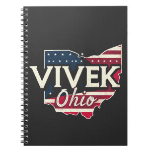 Caderno Espiral Vivek Ohio 2026 Republicano Governador Americano