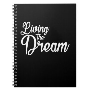 Caderno Espiral Vivendo O Sonho Motivacional Inspiracional