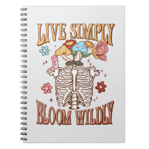 Caderno Espiral Viver Simplesmente, Sangue Selvagem - Esqueleto e