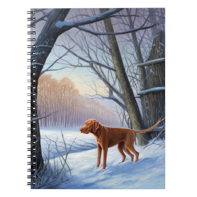 Caderno Espiral Vizla Deixe Nevar Natal  (Frente)