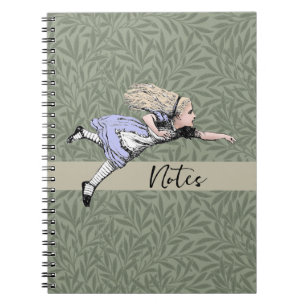 Caderno Espiral Voando Alice no País das Maravilhas Olhando Vidro