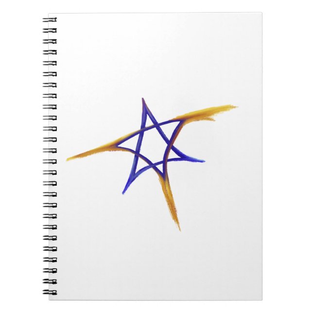 Caderno Espiral Voando Fiery Star de David Notebook (Frente)