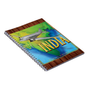 Caderno Espiral Voar para a Índia
