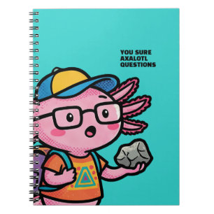 Caderno Espiral Você certamente axolotl perguntas Meme Sarcástico
