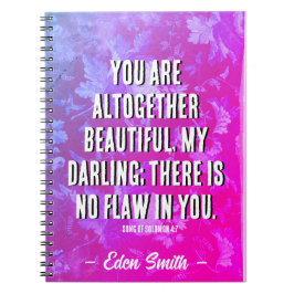 Caderno Espiral Você É Bonito - Bíblia Personalizada Verso