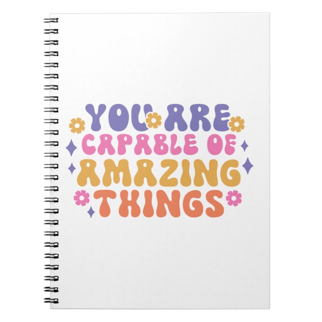 Caderno Espiral Você é capaz de coisas incríveis (Frente)