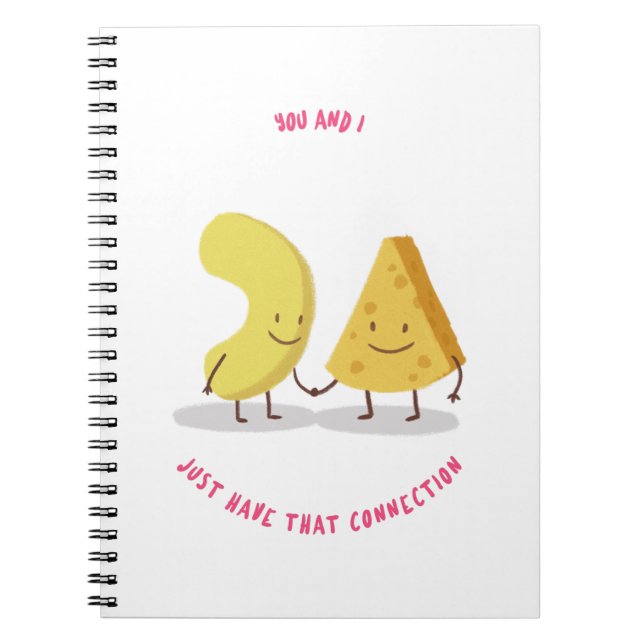 Caderno Espiral Você E Eu Só Temos Essa Conexão Mac N Cheese (Frente)