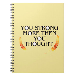Caderno Espiral Você é mais forte do que pensa - Elegante Dourado 