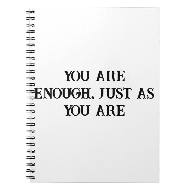 Caderno Espiral Você É O Bastante Notebook De Autoamor (Frente)