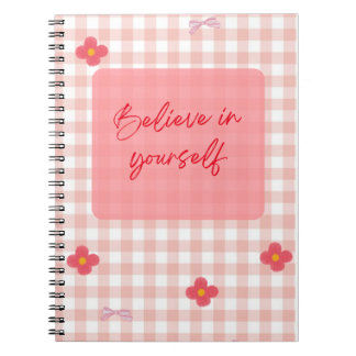 Caderno Espiral "Você é Suficiente" Diário Motivacional Rosa