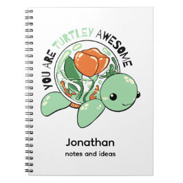 Caderno Espiral Você É Turtley Incrível Flor Com Êxito