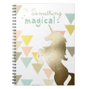 Caderno Espiral Você É Um Dourado Unicórnio Mágico