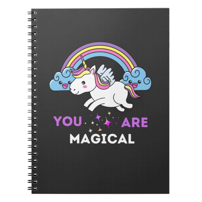 Caderno Espiral Você É Um Unicórnio Mágico (Frente)