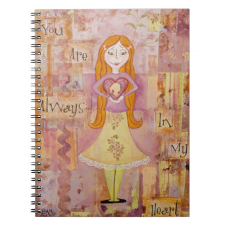 Caderno Espiral Você está sempre no meu Bloco de Arte Cardíaca