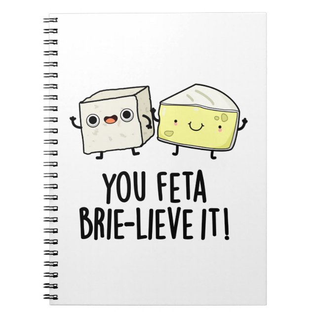 Caderno Espiral Você Feta Brie-lê Isso Piada de Queijo Engraçada  (Frente)