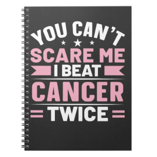Caderno Espiral Você não pode me assustar, eu ganho Cancer duas ve