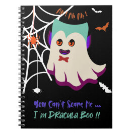 Caderno Espiral Você não pode me assustar Eu sou Dracula Boo Noteb