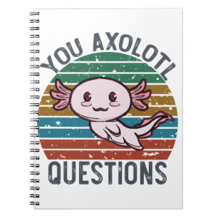Caderno Espiral Você Perguntas Axolotl Retro 90s Vintage Pôr do So