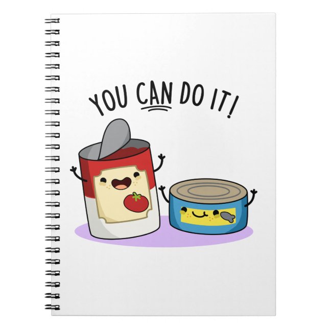 Caderno Espiral Você Pode Fazer Piada de Comida Enlatada Engraçada (Frente)