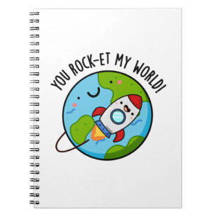 Caderno Espiral Você Roch-et Meu Mundo Piada de Foguete Divertida