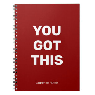 Caderno Espiral Você Tem Este Minimalista Vermelho   Seu nome