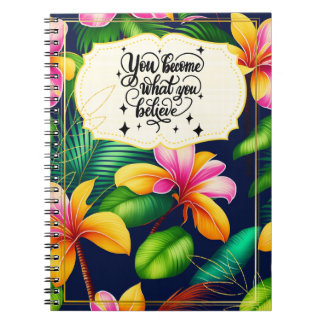 Caderno Espiral Você Torna-Se O Que Acredita Na Citação Motivacion