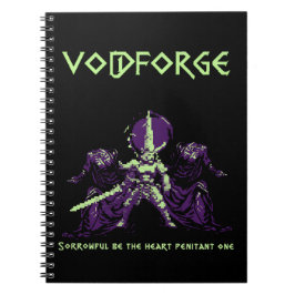 Caderno Espiral Voidforge "Penitente" Arte Pixel de Fantasia Sombr