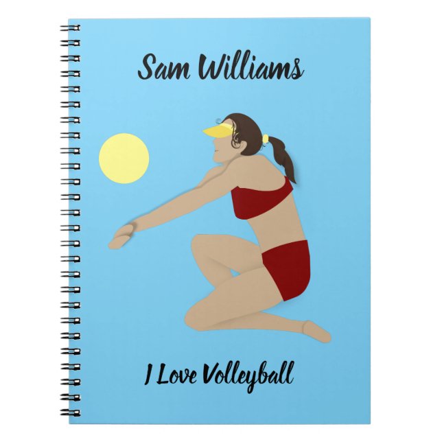 Caderno Espiral Voleibol de praia (Frente)