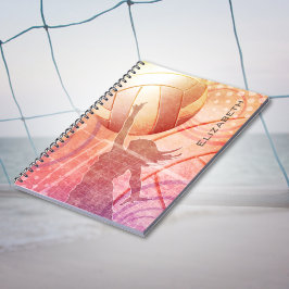 Caderno Espiral Voleibol de praia personalizado