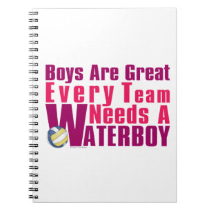 Caderno Espiral Voleibol de Waterboy a Rosa