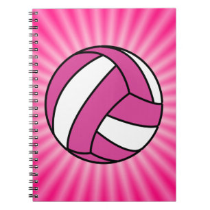 Caderno Espiral Voleibol Rosa