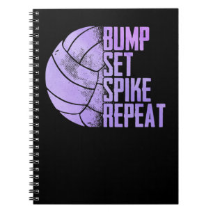 Caderno Espiral Voltagem Repetida Do Voleibol Esportivo Do Bump Se