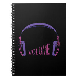 Caderno Espiral Volume de fones de ouvido