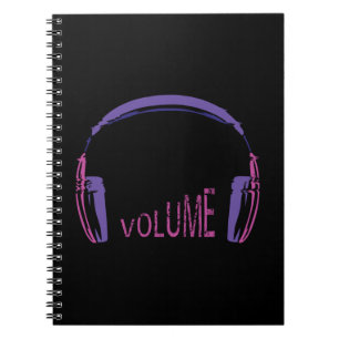 Caderno Espiral Volume de fones de ouvido