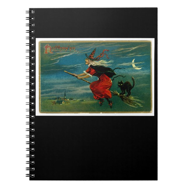 Caderno Espiral Voo de Halloween (Frente)