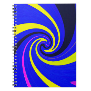 Caderno Espiral Vórtice azul