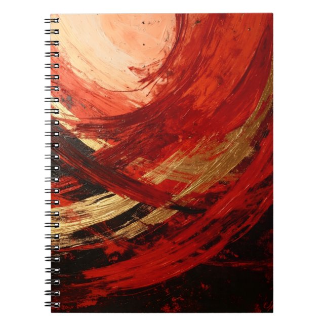 Caderno Espiral Vórtice Carmesim (Frente)