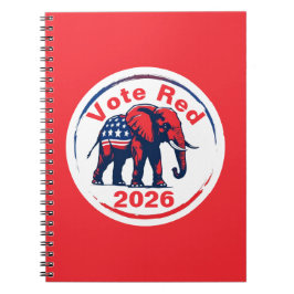 Caderno Espiral Votação Vermelho 2026