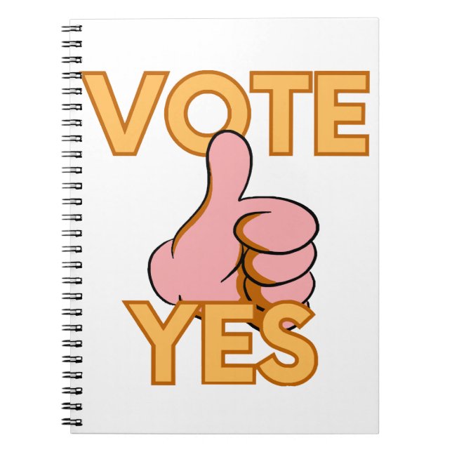 Caderno Espiral Votar sim (Frente)