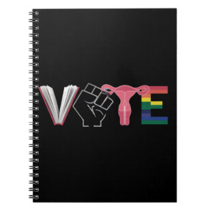 Caderno Espiral Vote pelos Direitos das Mulheres Feministas Livros