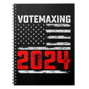 Caderno Espiral VoteMaxing 2024 Eleição Presidencial Trump