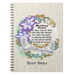 Caderno Espiral Votos de casamento livro de visitas personalizado